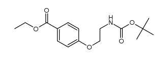 Ethyl-4-(2-(tert-butoxycarbonylamino)ethoxy)benzoate结构式