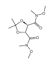(4R,5R)-N,N'-dimethoxy-N,N',2,2-tetramethyl-1,3-dioxolane-4,5-dicarboxamide Structure