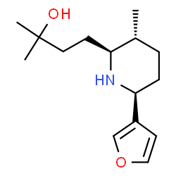 (2S)-6β-(3-Furyl)-α,α,3α-trimethylpiperidine-2β-(1-propanol) Structure