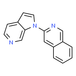3-(1H-吡咯并[2,3-C]吡啶-1-基)异喹啉结构式