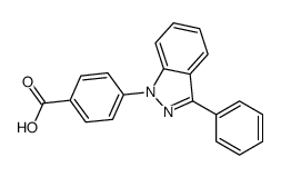 4-(3-phenylindazol-1-yl)benzoic acid结构式