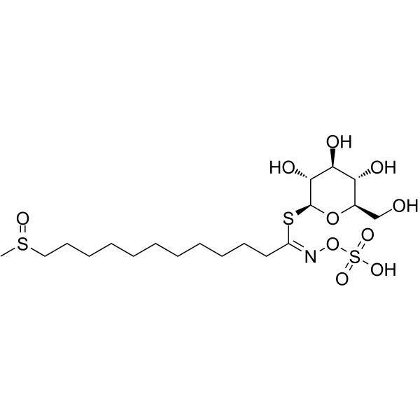 11-(Methylsulfinyl)undecyl-glucosinolate Structure