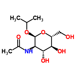 Isopropyl 2-acetamido-2-deoxy-α-D-glucopyranoside结构式