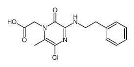 3-(2-phenethylamino)-5-chloro-6-methyl-1-methylenecarboxypyrazinone结构式