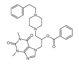 7-[2-(Benzoyloxy)-3-[4-(2-phenylethyl)-1-piperazinyl]propyl]-1,3-dimethyl-7H-purine-2,6(1H,3H)-dione structure