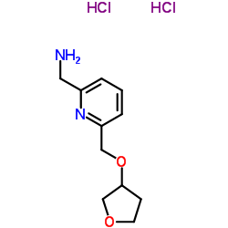 (S)-(6-(((tetrahydrofuran-3-yl)oxy)methyl)pyridin-2-yl)methanamine dihydrochloride Structure