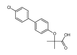 2-[4-(4-chlorophenyl)phenoxy]-2-methylpropanoic acid结构式