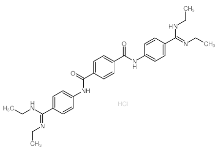 N,N-bis[4-(N,N-diethylcarbamimidoyl)phenyl]benzene-1,4-dicarboxamide structure