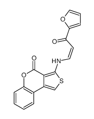 3-(1-(2-furyl)-1-oxo-2-propen-3-ylamino)thieno(3,4-c)coumarin Structure