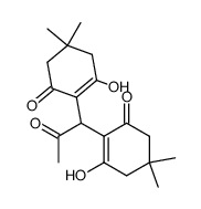 1,1-Bis-(2-hydroxy-4,4-dimethyl-6-oxo-cyclohexenyl)-2-oxo-propan结构式