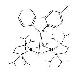 ((1,2-bis(diisopropylphosphino)ethane)NiS)2C13H10结构式