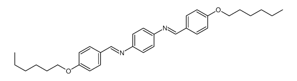 1-(4-hexoxyphenyl)-N-[4-[(4-hexoxyphenyl)methylideneamino]phenyl]methanimine Structure