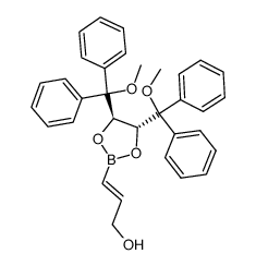 (4R,5R)-2-[(E)-2-{hydroxymethyl}ethenyl]-4,5-bis[methoxy(diphenyl)methyl]-1,3,2-dioxaborolane Structure