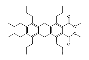 dimethyl 9,10-dihydro-1,4,5,6,7,8-hexapropylanthracene-2,3-dicarboxylate结构式