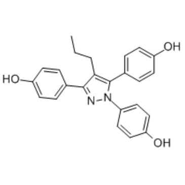 4,4',4''-(4-丙基-1H-吡唑-1,3,5-三基)三苯酚结构式