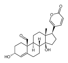 3α,14-Dihydroxy-19-oxobufa-4,20,22-trienolide structure