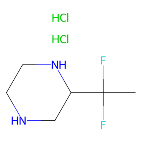 2-(1,1-difluoroethyl)piperazine;dihydrochloride Structure