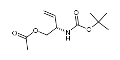 (S)-2-(N-tert-butoxycarbonylamino)-3-butenyl-acetate Structure
