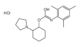 (2-pyrrolidin-1-ium-1-ylcyclohexyl) N-(2,4,6-trimethylphenyl)carbamate,chloride Structure