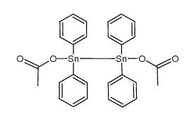 1,1,2,2-tetraphenyl-1,2-diacetyloxyditin Structure
