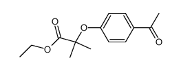 ethyl 2-(4-acetylphenoxy)-2-methylpropionate Structure