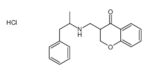 3-[(1-phenylpropan-2-ylamino)methyl]-2,3-dihydrochromen-4-one,hydrochloride Structure