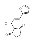 1,3-Cyclopentanedione,2-[3-(2-furanyl)-1-oxo-2-propen-1-yl]- structure