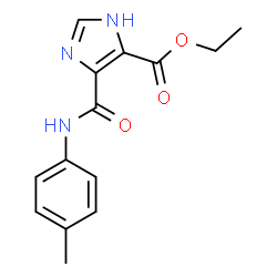 Ethyl 4-{[(4-methylphenyl)amino]carbonyl}-1H-imidazole-5-carboxylate结构式