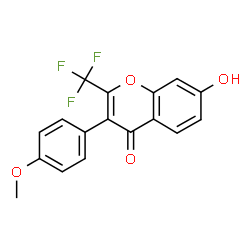 7-hydroxy-3-(4-methoxyphenyl)-2-(trifluoromethyl)-4H-chromen-4-one结构式