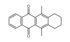 6,11-dimethyl-7,8,9,10-tetrahydrotetracene-5,12-dione结构式