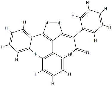 α-(4,5-Diphenyl-3H-1,2-dithiol-3-ylidene)benzeneacetaldehyde structure