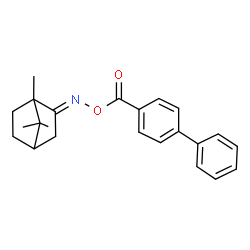 1,7,7-trimethylbicyclo[2.2.1]heptan-2-one O-(4-biphenylylcarbonyl)oxime结构式