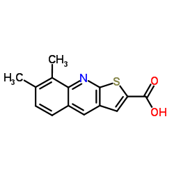 7,8-DIMETHYL-THIENO[2,3-B ]QUINOLINE-2-CARBOXYLIC ACID结构式