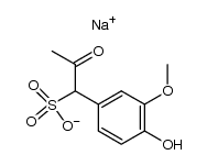 1-(4-hydroxy-3-methoxy-phenyl)-2-oxo-propane-1-sulfonic acid , sodium-salt Structure