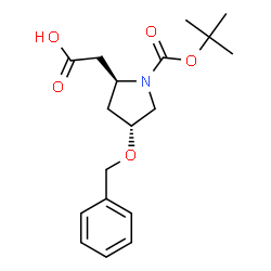 Boc-O-benzyl-L-beta-homohydroxyproline Structure