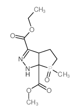 Phospholo[2,3-c]pyrazole-3,6a(1H)-dicarboxylicacid, 3a,4,5,6-tetrahydro-6-methyl-, 3-ethyl 6a-methyl ester, 6-oxide Structure