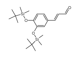 3,4-bis-(t-butyldimethylsilyloxy)caffeoyl aldehyde结构式