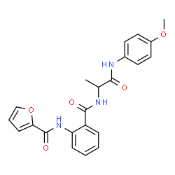 2-Furancarboxamide,N-[2-[[[2-[(4-methoxyphenyl)amino]-1-methyl-2-oxoethyl]amino]carbonyl]phenyl]-(9CI)结构式