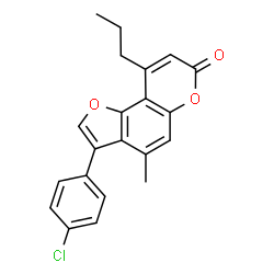 3-(4-chlorophenyl)-4-methyl-9-propylfuro[2,3-f]chromen-7-one Structure