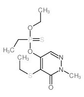 O-Ethyl O-(5-(ethylthio)-1-methyl-6-oxo-1,6-dihydro-4-pyridazinyl) ethylphosphonothioate结构式