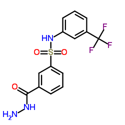 3-Hydrazinocarbonyl-N-(3-trifluoromethyl-phenyl)-benzenesulfonamide Structure