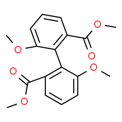 (+)-6,6'-Dimethoxy-2,2'-biphenyldicarboxylic acid dimethyl ester结构式
