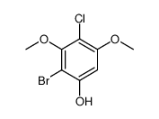 2-bromo-4-chloro-3,5-dimethoxyphenol结构式
