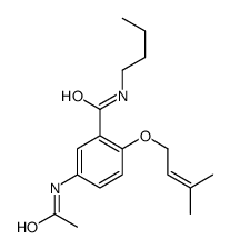5-acetamido-N-butyl-2-(3-methylbut-2-enoxy)benzamide Structure