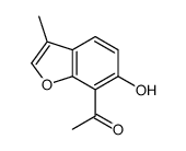 1-(6-hydroxy-3-methyl-1-benzofuran-7-yl)ethanone结构式