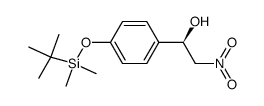 (R)-1-(4-((tert-butyldimethylsilyl)oxy)phenyl)-2-nitroethan-1-ol结构式