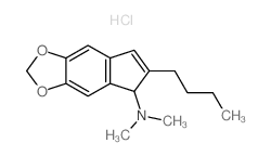 2-n-BUTYL-3-DIMETHYLAMINO-5,6-METHYL-ENE DIOXYINDENE HYDROCHLORIDE structure