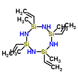 1,3,5,7-四甲基-1,3,5,7-四乙烯基环四硅氮烷结构式