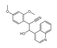 2-(2,4-dimethoxyphenyl)-3-hydroxy-3-quinolin-4-ylpropanenitrile结构式