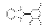 2,4-dichloro-6-(1,3-dihydrobenzimidazol-2-ylidene)cyclohexa-2,4-dien-1-one结构式
